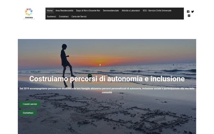 Screenshot stránky cooperativaodissea.it