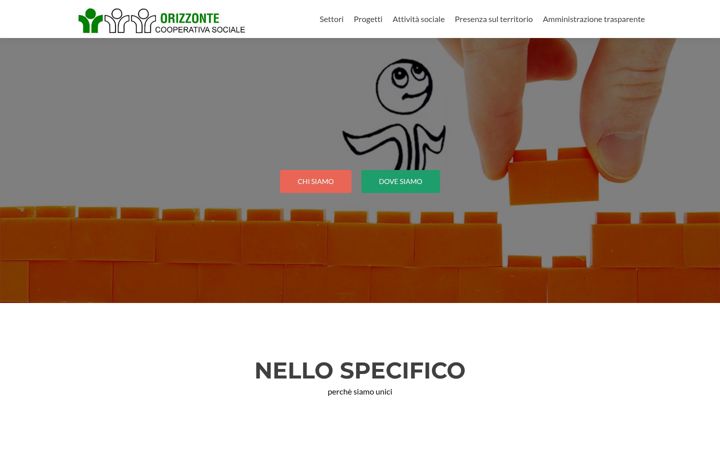 Screenshot stránky cooperativaorizzonte.it
