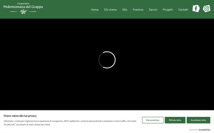 Screenshot stránky cooperativapedemontanadelgrappa.it