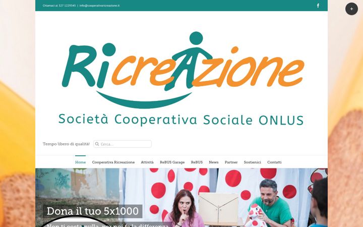 Screenshot stránky cooperativaricreazione.it
