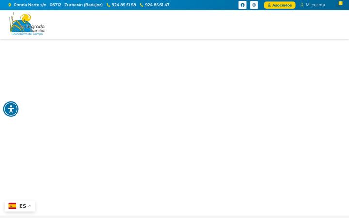 Screenshot of cooperativasagradafamilia.com