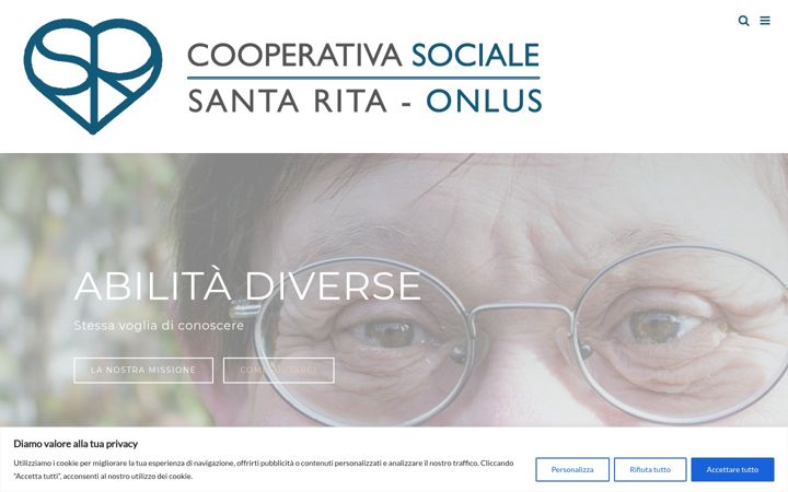 Screenshot stránky cooperativasantarita.it