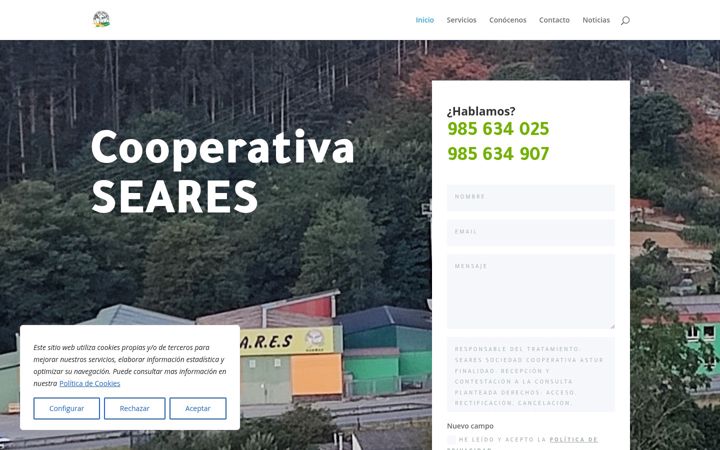 Screenshot of cooperativaseares.es