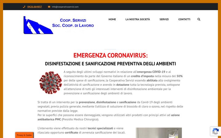Screenshot of cooperativaservizi.com
