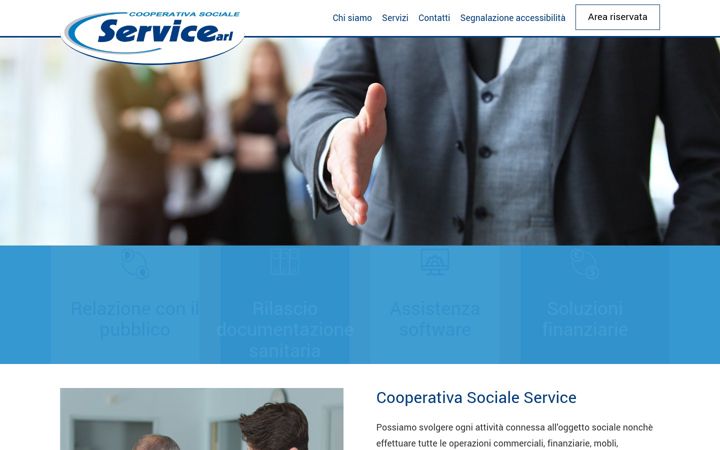 Screenshot of cooperativasocialeservice.it