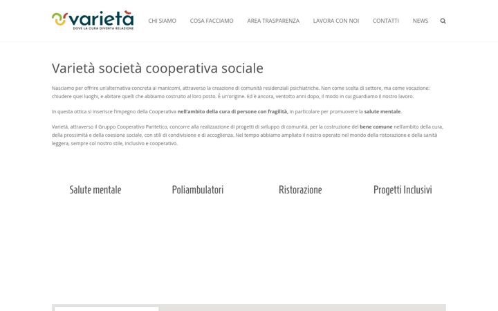 Screenshot of cooperativavarieta.it