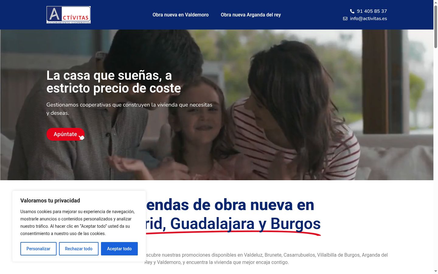 Screenshot tal-banner tal-kunsens muri qabel kwalunkwe interazzjoni