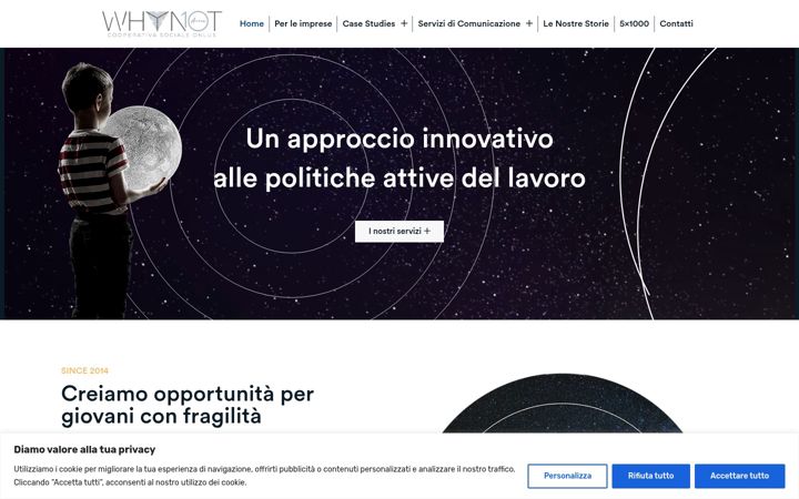 Screenshot of cooperativawhynot.it