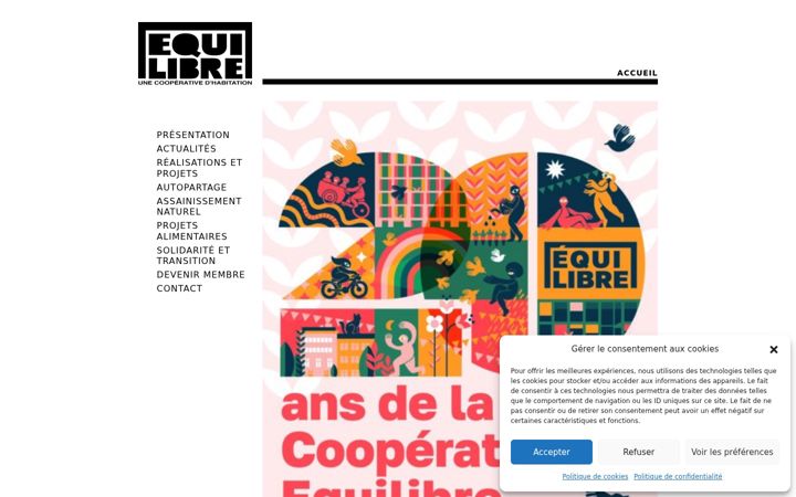 Screenshot of cooperative-equilibre.ch