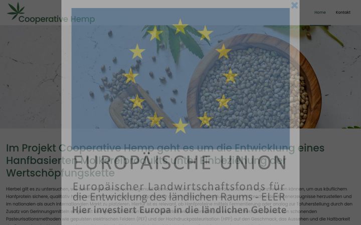 Screenshot of cooperative-hemp.de