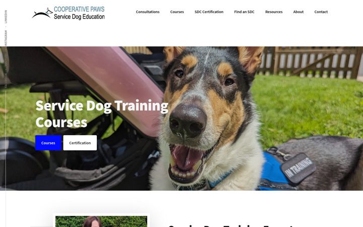 Screenshot of cooperativepaws.com