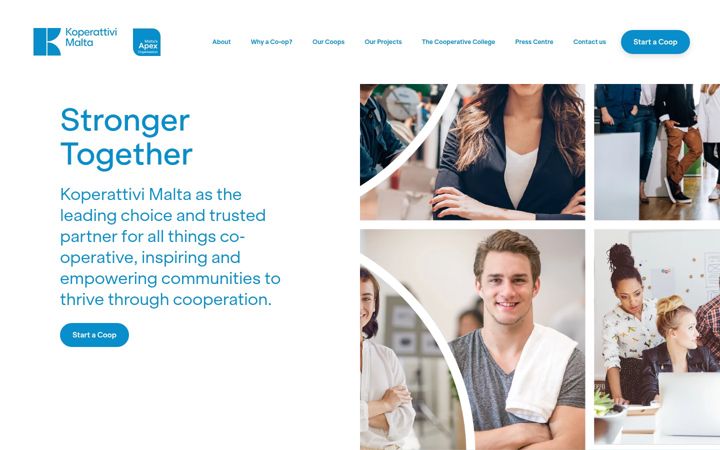 Screenshot of cooperatives-malta.coop