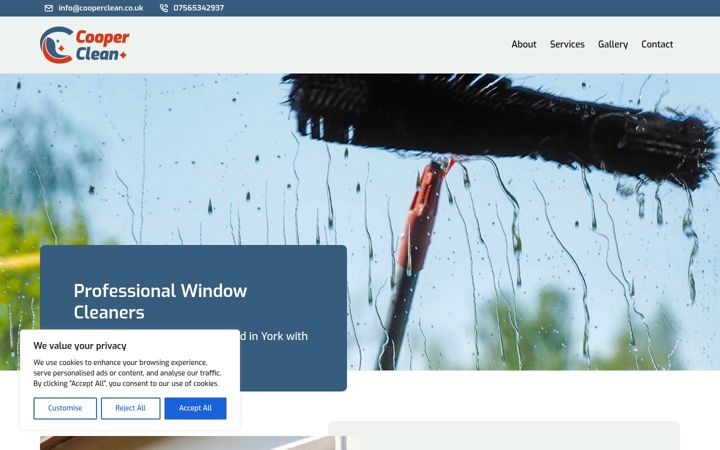 Screenshot of cooperclean.co.uk
