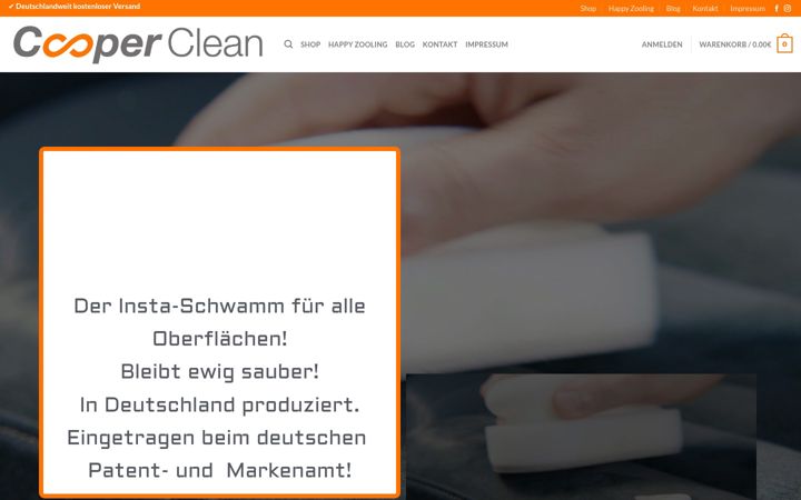 Screenshot of cooperclean.de
