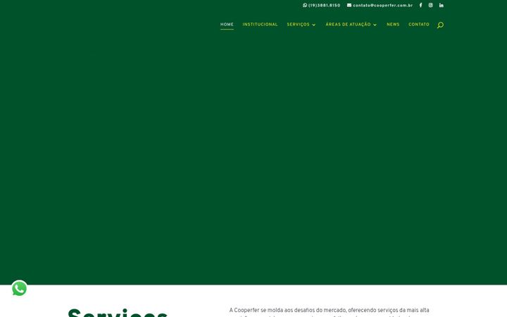 Snimka zaslona za cooperfer.com.br