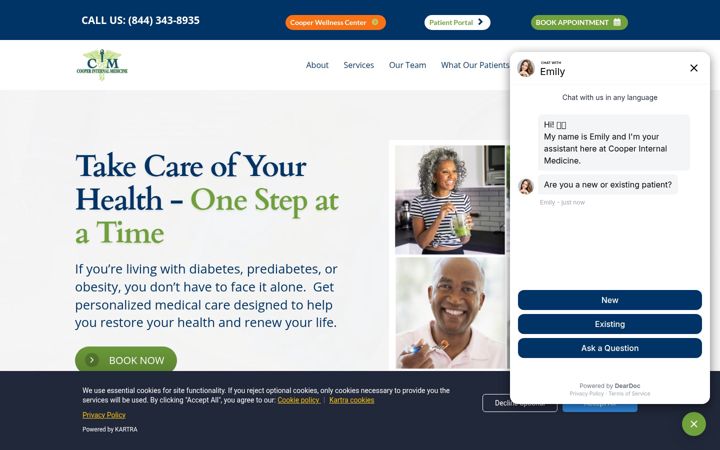 Screenshot of cooperinternalmedicine.com