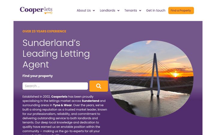 Screenshot of cooperlets.co.uk
