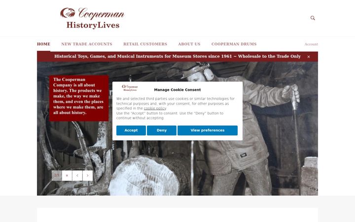 Screenshot of coopermanhistorylives.com