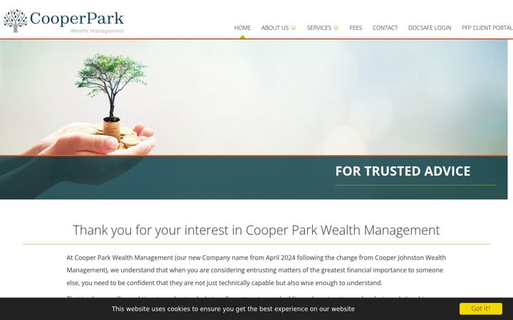 Screenshot of cooperpark.co.uk