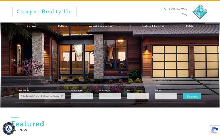 Screenshot ta' cooperrealtyllc.net