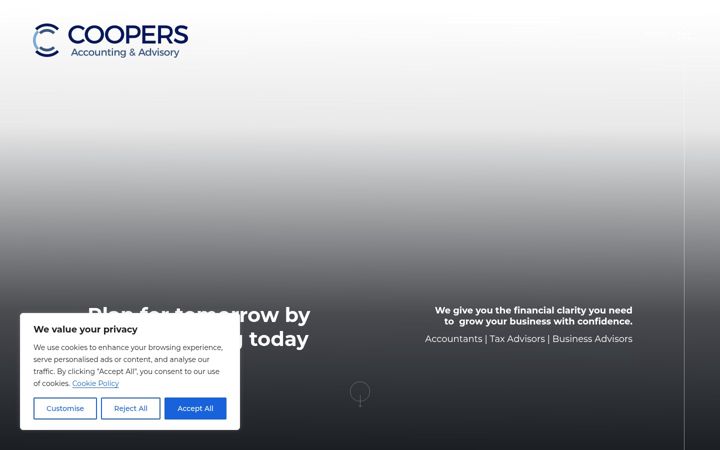 Screenshot von coopersandco.co.uk
