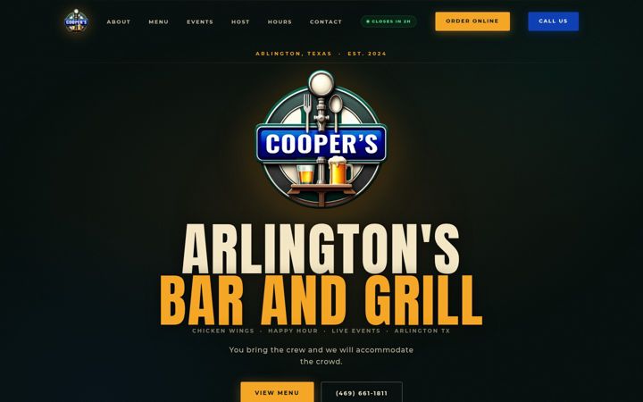 Screenshot of coopersarlington.com