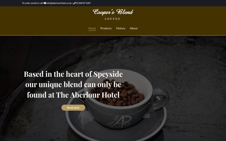 Ekrānuzņēmums no coopersblendspeyside.co.uk