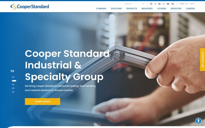 Screenshot of cooperstandard-isg.com