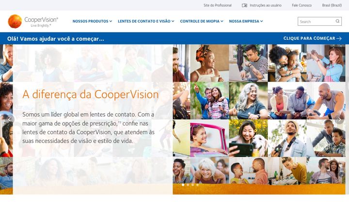 Snimka zaslona za coopervision.com.br
