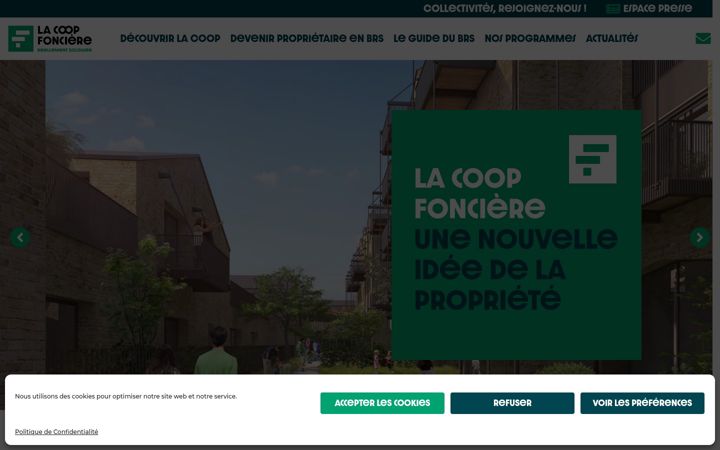 Screenshot of coopfoncierefrancilienne.fr