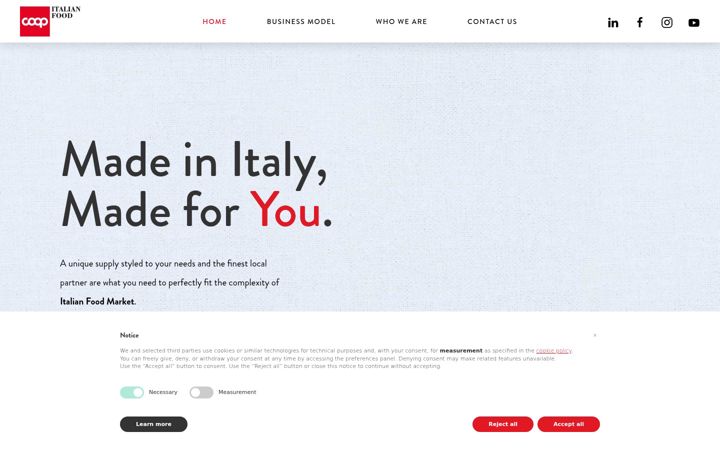 Screenshot of coopitalianfood.com