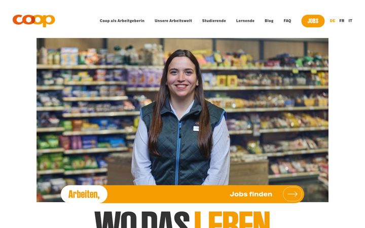 Screenshot of coopjobs.ch