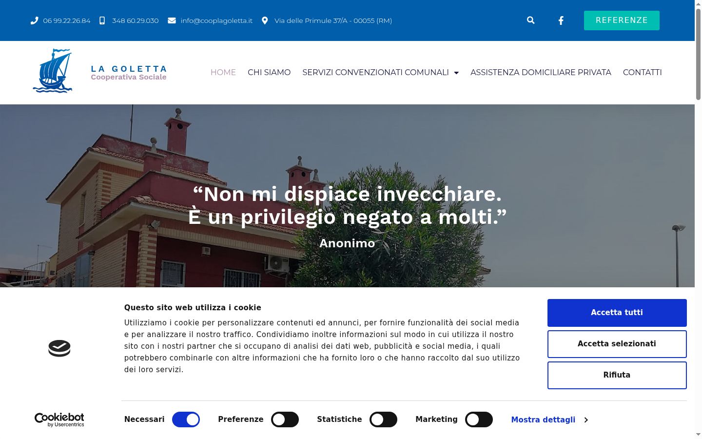 Screenshot of the consent banner shown before any interaction