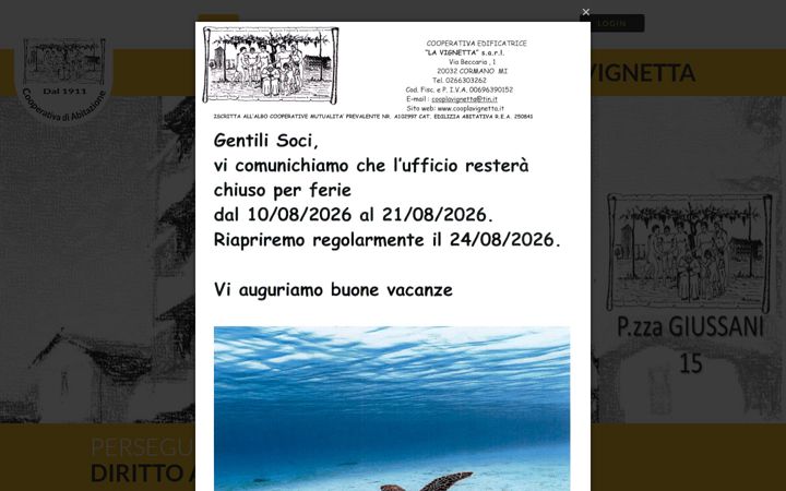 Screenshot of cooplavignetta.it