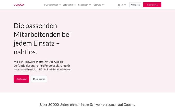 Ekrānuzņēmums no coople.com