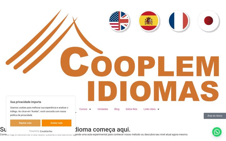 Screenshot of cooplemidiomas.com