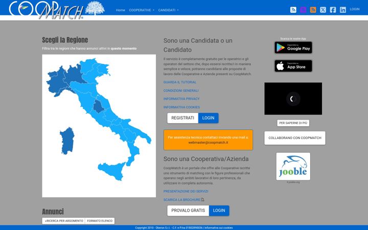 Screenshot stránky coopmatch.it