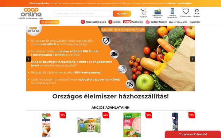 Screenshot of cooponline.hu