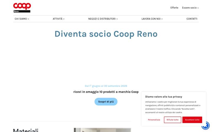 Screenshot stránky coopreno.it