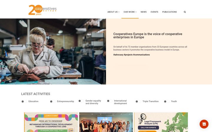 Screenshot of coopseurope.coop