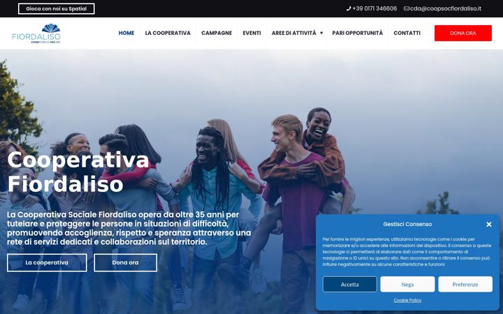 Screenshot of coopsocfiordaliso.it