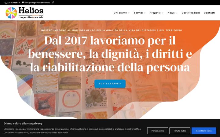 Screenshot of coopsocialehelios.it