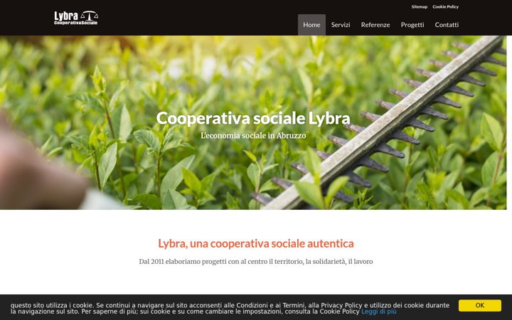 Screenshot of coopsocialelybra.it