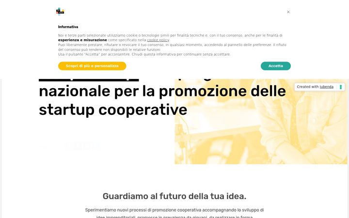 Screenshot of coopstartup.it