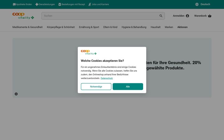 Screenshot of coopvitality.ch