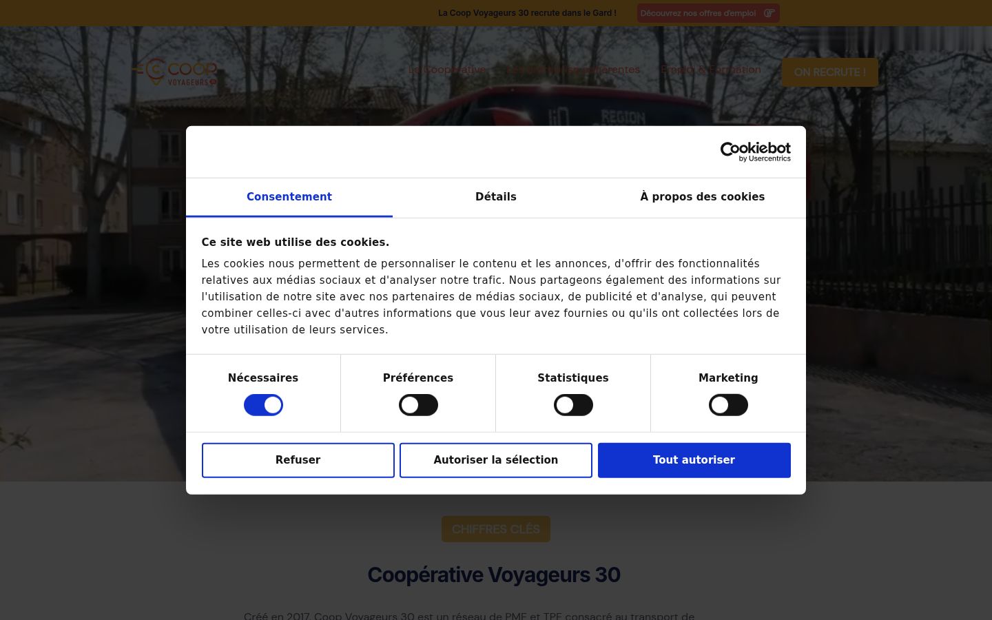 Screenshot tal-banner tal-kunsens muri qabel kwalunkwe interazzjoni