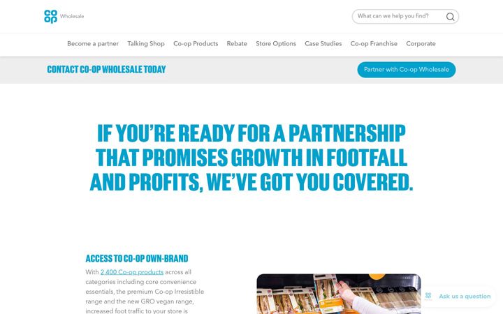 Screenshot of coopwholesale.co.uk