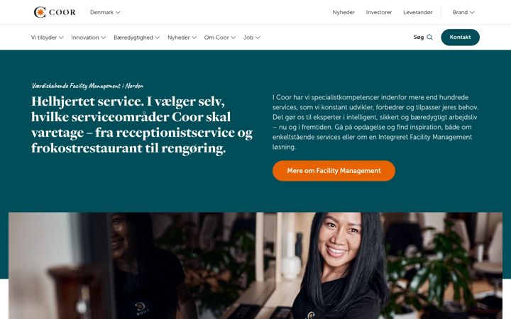 Screenshot of coor.dk