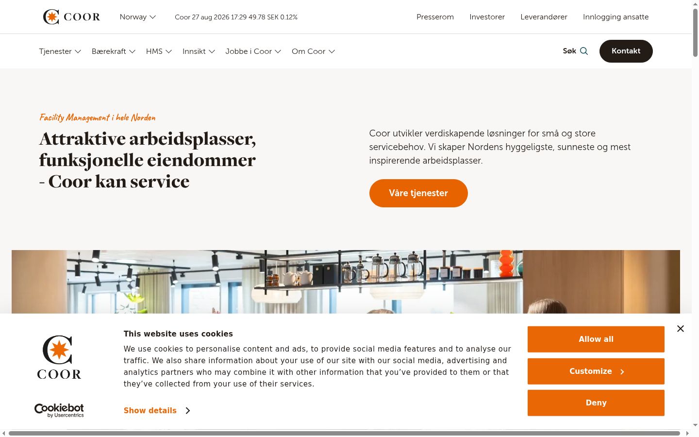 Sutikimo reklamjuostės, rodytos prieš bet kokią sąveiką, ekrano kopija