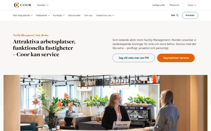 Screenshot of coor.se